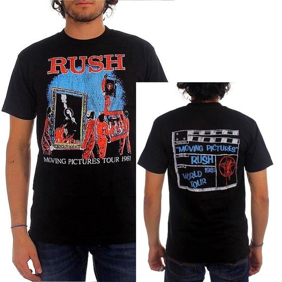 Rush Moving Pictures 1981 Tour rock metal Official T-Shirt M NWT - Picture 1 of 5